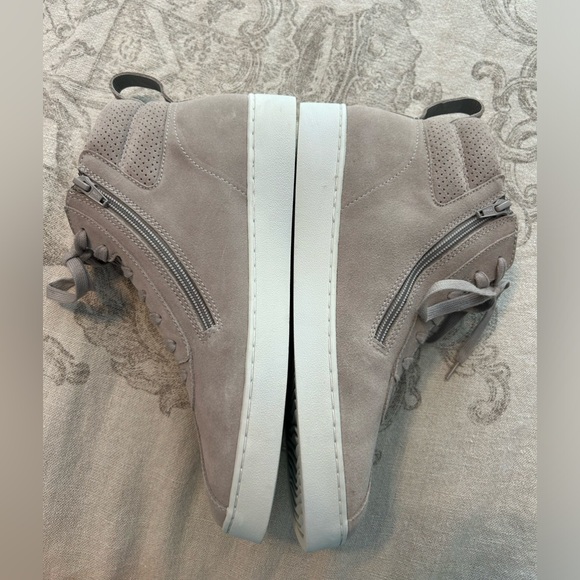 Grey suede high top sneakers, size 10 - Picture 2 of 6